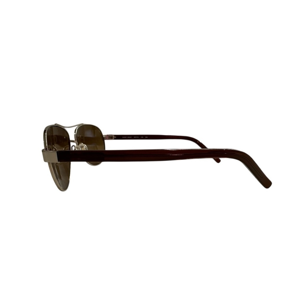 Precision 799 Aviator Sunglasses Gold Metal Frame with Brown Polarized Lenses - Picture 7 of 13